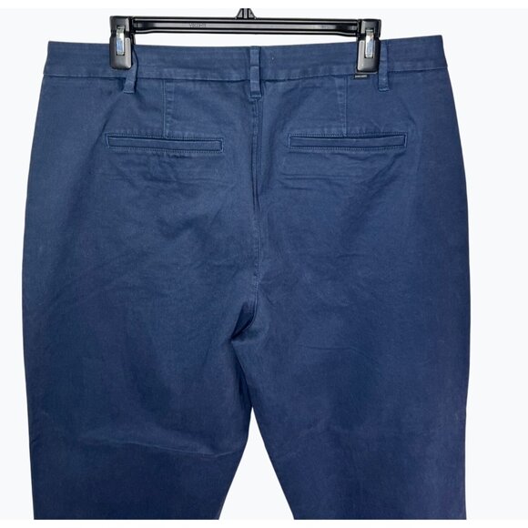 Dockers Womens High Straight Fit Ankle Weekend Chino Pants Blue Cotton Blend 34 - Picture 10 of 16